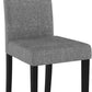Gray Modern Fabric Upholstered Dining Chairs Set Of 4