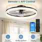Modern Black Bladeless Ceiling Fan Remote Control