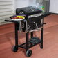 Charcoal Grill With Weatherproof Foldable Side Tables