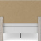 Full Panel Bed Frame Light Gray Engineered Wood Finish