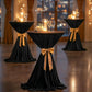 Round Bar Cocktail Table With Black Industrial Frame