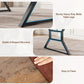 70.9 Inch Farmhouse Dining Table With X Shaped Metal Legs