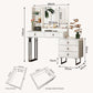 Premium White Vanity Desk With Illuminating Mirror