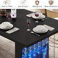 Black Dining Table Storage Integrated LED Lighting-4