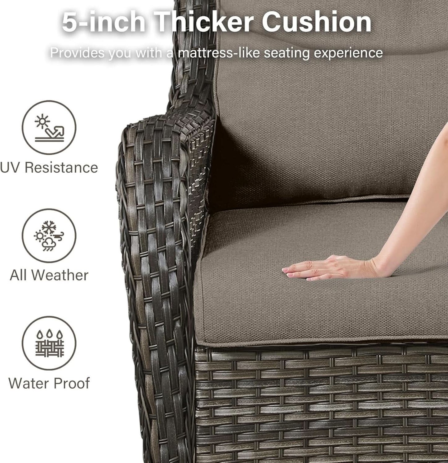 Comfortable Outdoor Swivel Rocker Patio Chairs Set