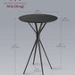 Round Bar Cocktail Table With Black Industrial Frame