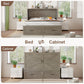 Grey Queen Murphy Cabinet Bed With Generous Storage