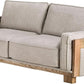 Oran Modern Sofa Set With Track Arms Light Brown Living Room-2