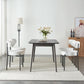 White Boucle Dining Chairs Set Of 2 For Dining Room