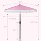 6 Foot White Patio Outdoor Umbrella Weather Resistant