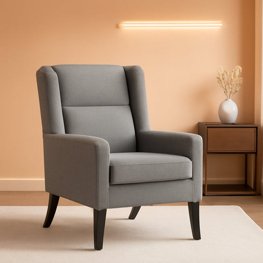 Grey Armchair HighBack Commercial Grade For Living Room