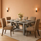 Rustic Gray Solid Wood Long Rectangular Dining Table