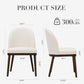 Beige Upholstered Dining Chairs Featuring Wood Frame