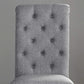 Leviton Gray Solid Wood Tufted Dining Chair Set Of 2