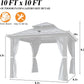 9.5X9.5Ft Outdoor Hardtop Gazebo Ventilated Roof Aluminum