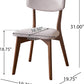 Mid Century A Frame Dining Set Beige Textile Upholstery