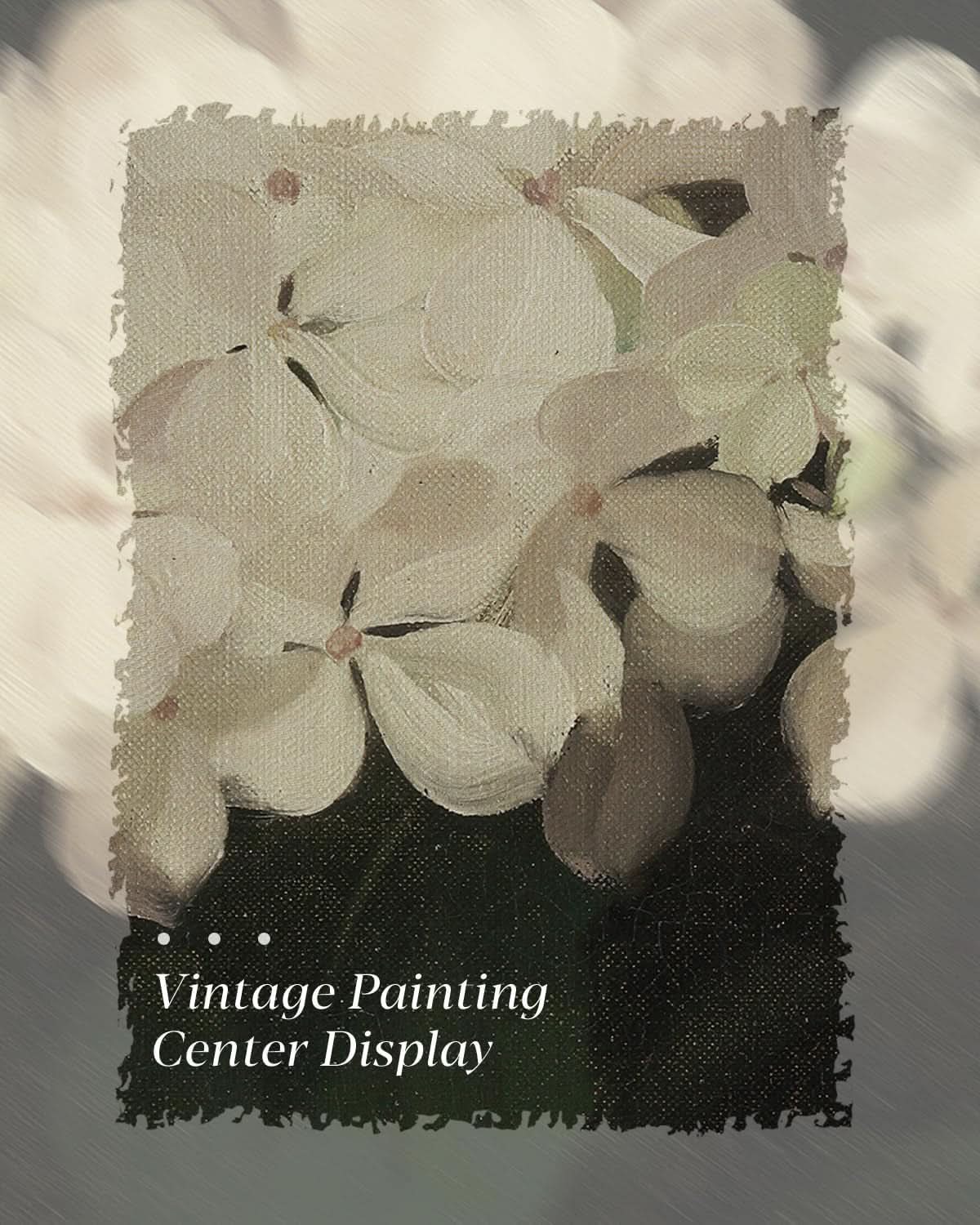 Gilded Gold Framed Vintage Wall Art Hydrangea Canvas