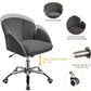 Dark Gray Desk Chair With Armrests For Home Office