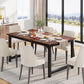 Tribesigns Industrial Dining Table Brown Metal Legs