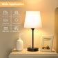 Set of 2 Mini Bedside Lamps With USB C And AC Outlets