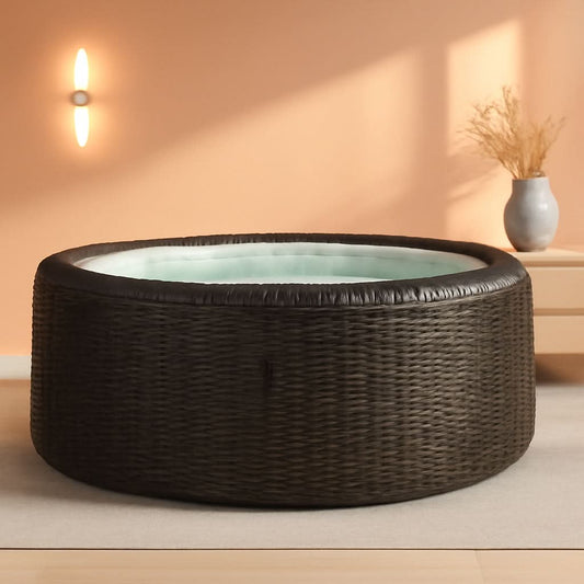 7 Person Round Inflatable Hot Tub With 180 Jets Spa