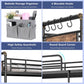 Metal Twin Over Twin Bunk Bed Vintage Brown Safety Rails