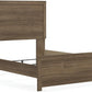 Queen Panel Bed Frame DurableEngineeredWood Auburn Finish