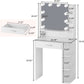 White Makeup Vanity Dresser With Illuminated Mirror