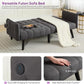 65 Inch Charcoal Grey Upholstered Convertible Sleeper Sofa