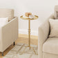 Gold Ornamental Distressed Brass Martini End Table