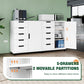 White Five-Drawer Movable Storage Cabinet For Home-4