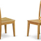 Premium Grade Oak Slat Back Dining Chairs Durable Finish