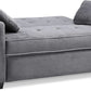 Ainsley Loveseat With Pull Out Sleeper Microfiber Charcoal