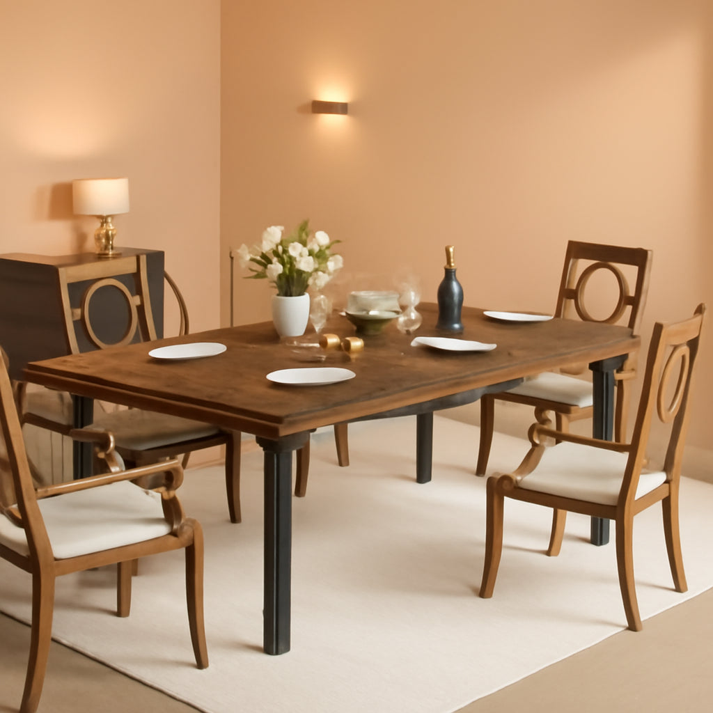 Large Premium Solid Walnut Rectangular Dining Table