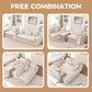Beige 103Inch Boneless Cloudlike Modular Sectional Sofa