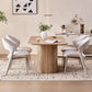 Contemporary 63 Inches Dining Table Rounded Corners