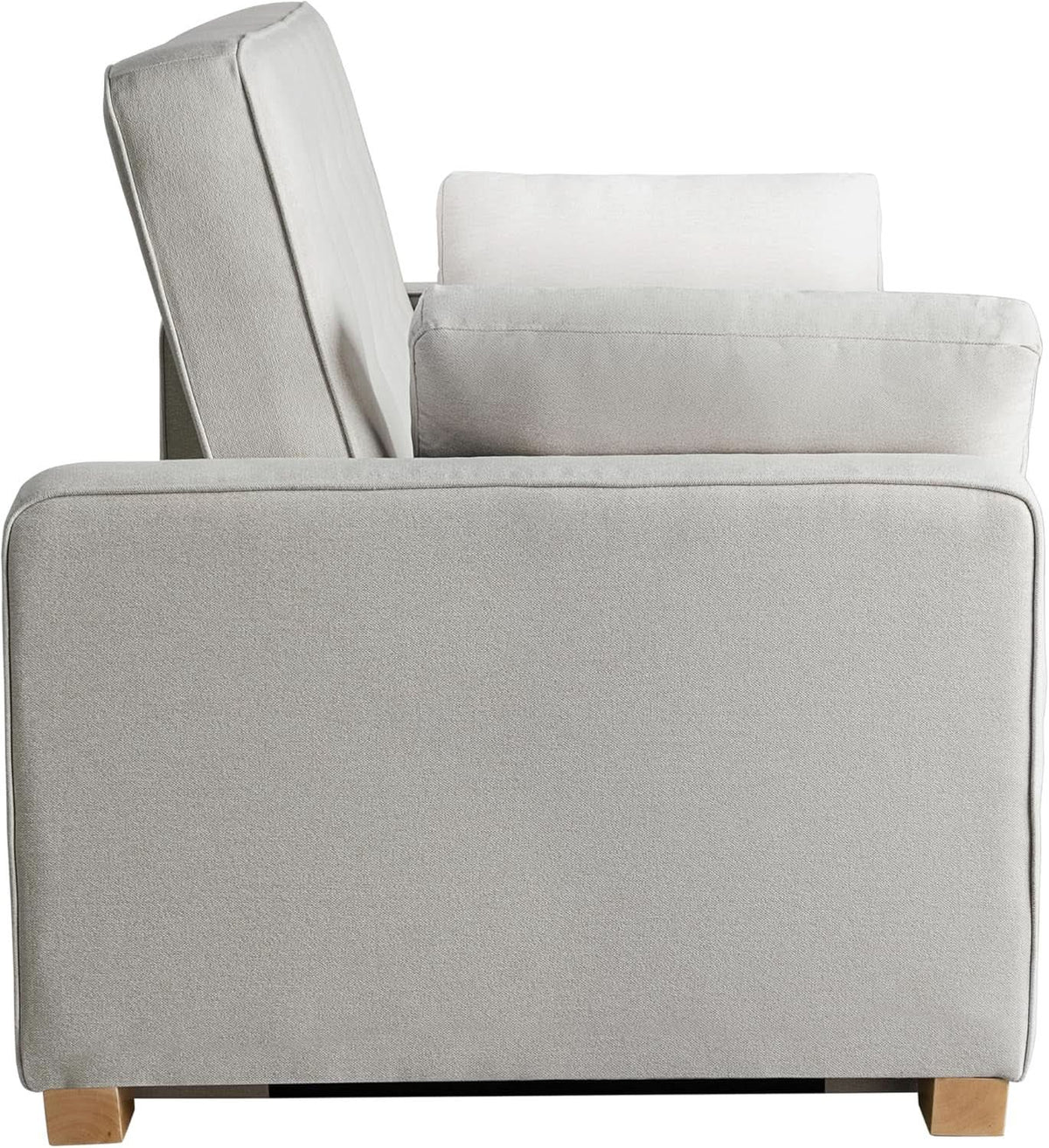 Queen Size Convertible Sleeper Sofa Oyster Upholstery-2