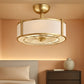 Gold Twenty Inch Boho Iridescent Crystal Ceiling Fan
