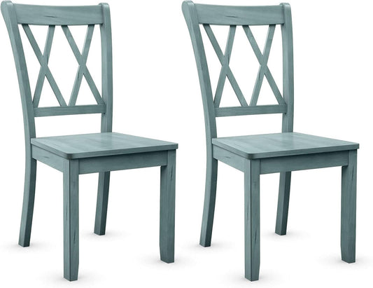 2 Rubberwood Dining Chairs With Ergonomic Backrest