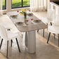 White Upholstered Faux Leather Dining Chairs Fourpack