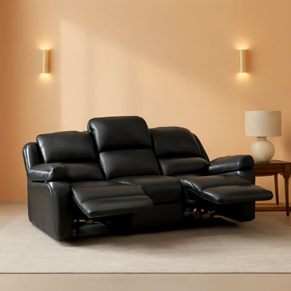Humphreys Double Reclining Loveseat Black Faux Leather