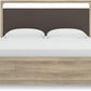 King Sized Upholstered Bed Frame With Headboard LED Lighting