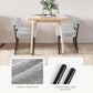 CharcoalGrey Boucle Dining Chair Set Midcentury Backrest