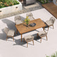 7 Piece Outdoor Dining Set With Wicker Chairs And Table