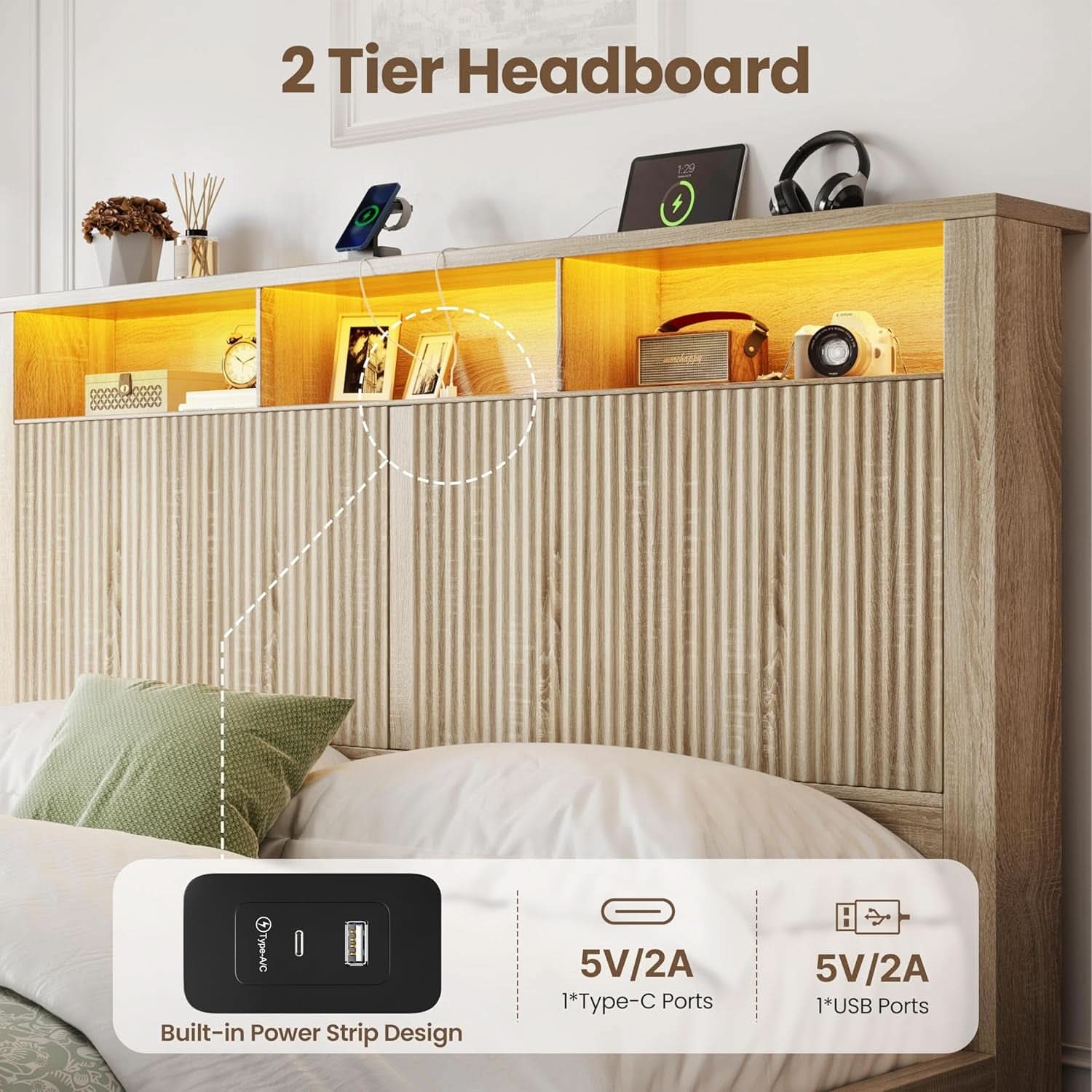 Queen Size Bed Frame With Premium Storage Solutions-4