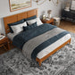 Charlotte King Solid Hardwood Platform Bed Hazelnut