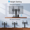 Universal Swivel TV Stand With Tempered Glass Base
