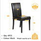 Dining Chairs Set Of 4 Waterproof PU Leather Cushioned With Wood Legs
