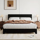 Queen Bed Frame Black Adjustable Headboard Faux Leather