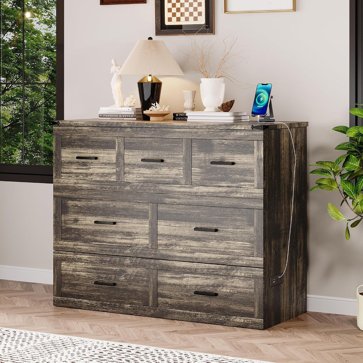 Full Murphy Bed With Integrated USB Charging Station